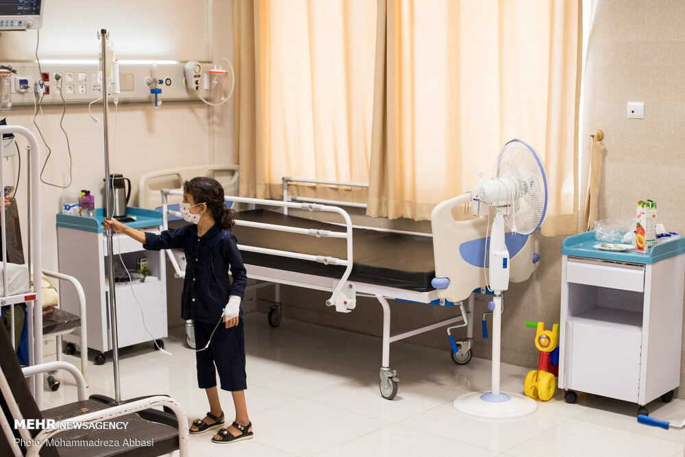 تصاویری از بخش کرونایی یک بیمارستان کودکان در پایتخت