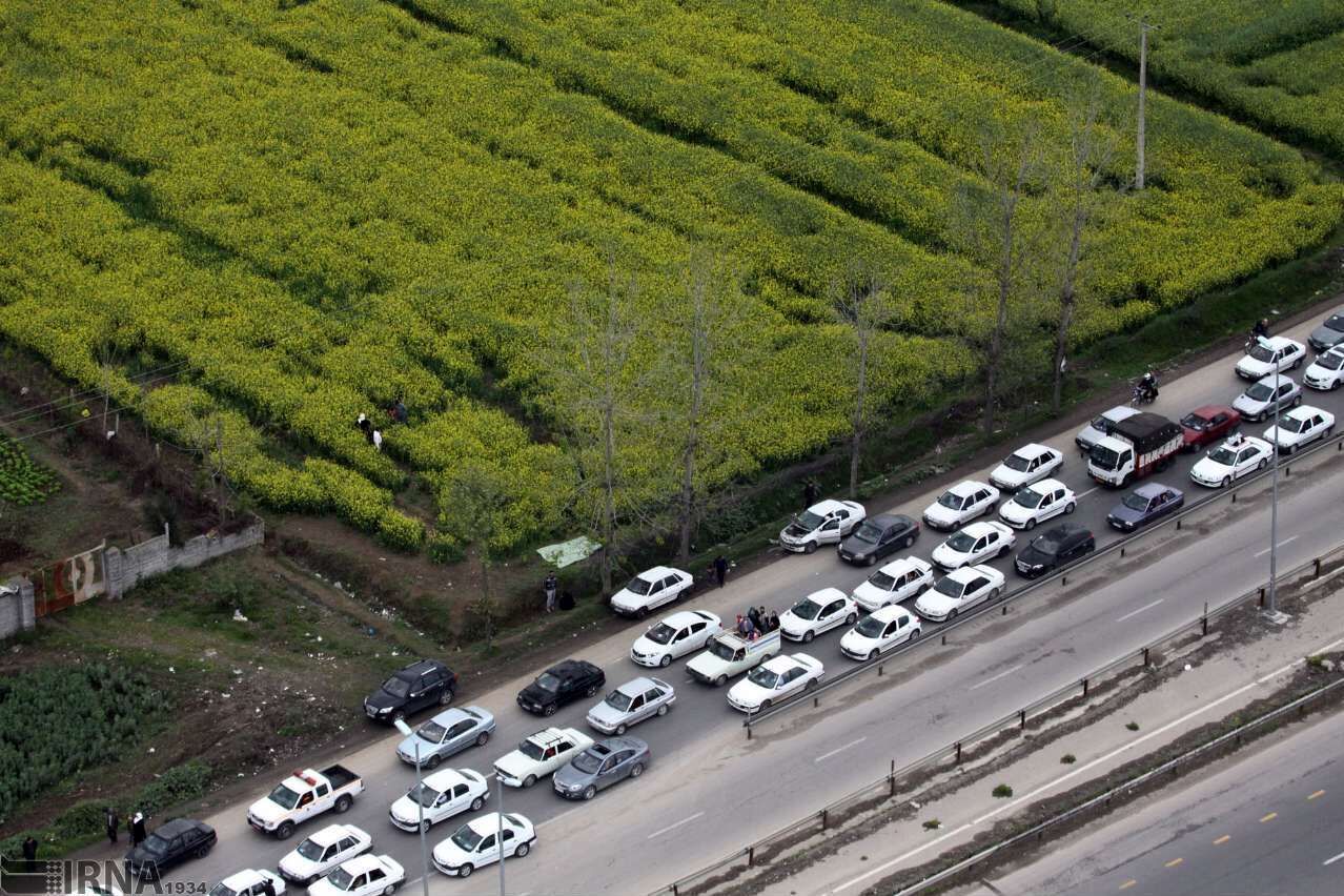 ترافیک سنگین پیش از تعطیلات خردادماه در جاده‌های مازندران