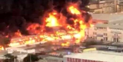  فیلم| آتش سوزی هولناک در امارات /فاجعه بیروت تکرار می شود؟