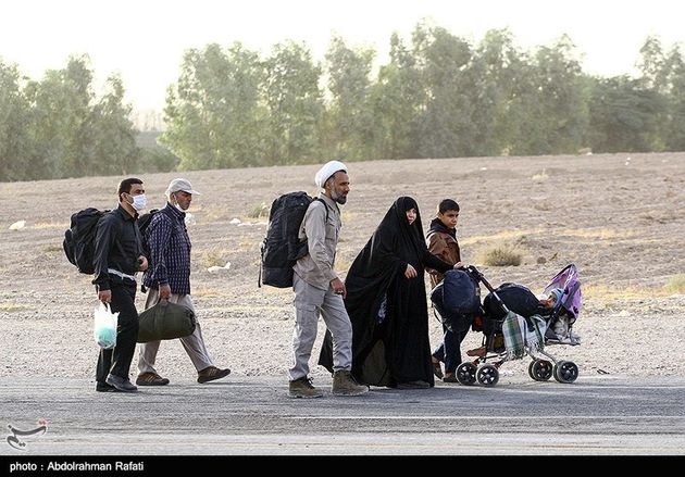 خروج زائران اربعین حسینی از مرز مهران