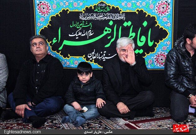 محمدرضا عارف در مراسم عزاداری + گزارش تصویری