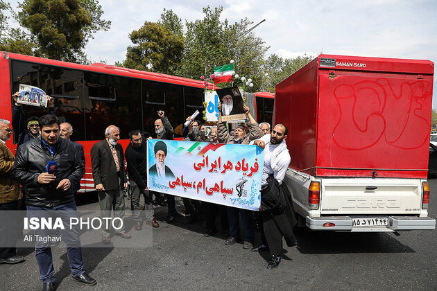 تصاویر تظاهرات بعد از نمازجمعه تهران در حمایت از سپاه