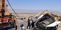 علت واژگونی اتوبوس مسافری در فارس اعلام شد