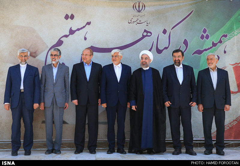 نشست صمیمی روحانی با رقبای انتخاباتی / عکس : حمید فروتن - ایسنا