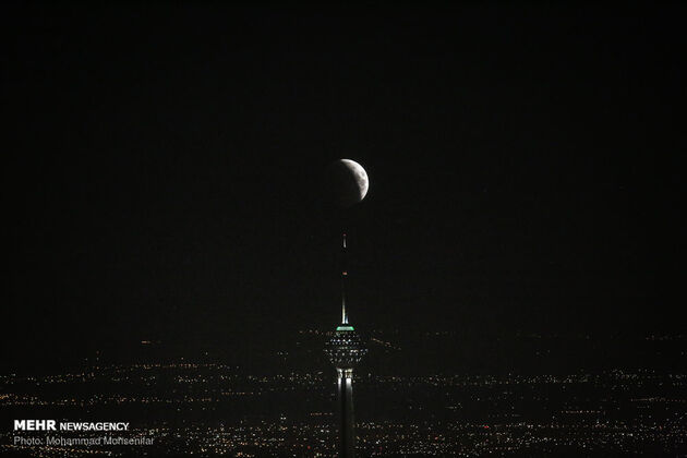 گزارش تصویری ماه گرفتی شب گذشته 