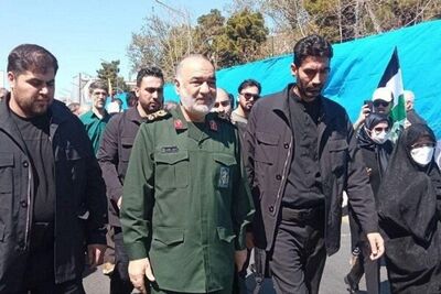  شرکت سرلشکر سلامی در راهپیمایی روز جهانی قدس