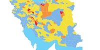 نقشه کرونایی کشور قرمزتر شد / افزایش 2.5 برابری شهرهای قرمز + عکس