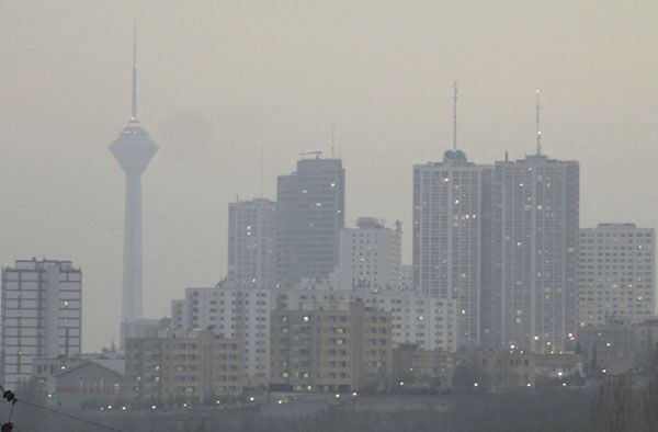 افزایش غلظت آلاینده ازن در هوای تهران

