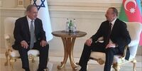 الهام علی اف در کنار پهپاد هاروپ اسرائیلی در مرز ایران+فیلم