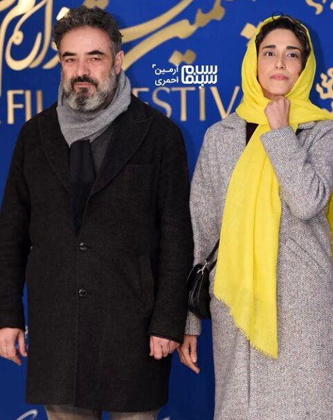 داور خنداننده شو به همراه همسرش در جشنواره فجر+عکس