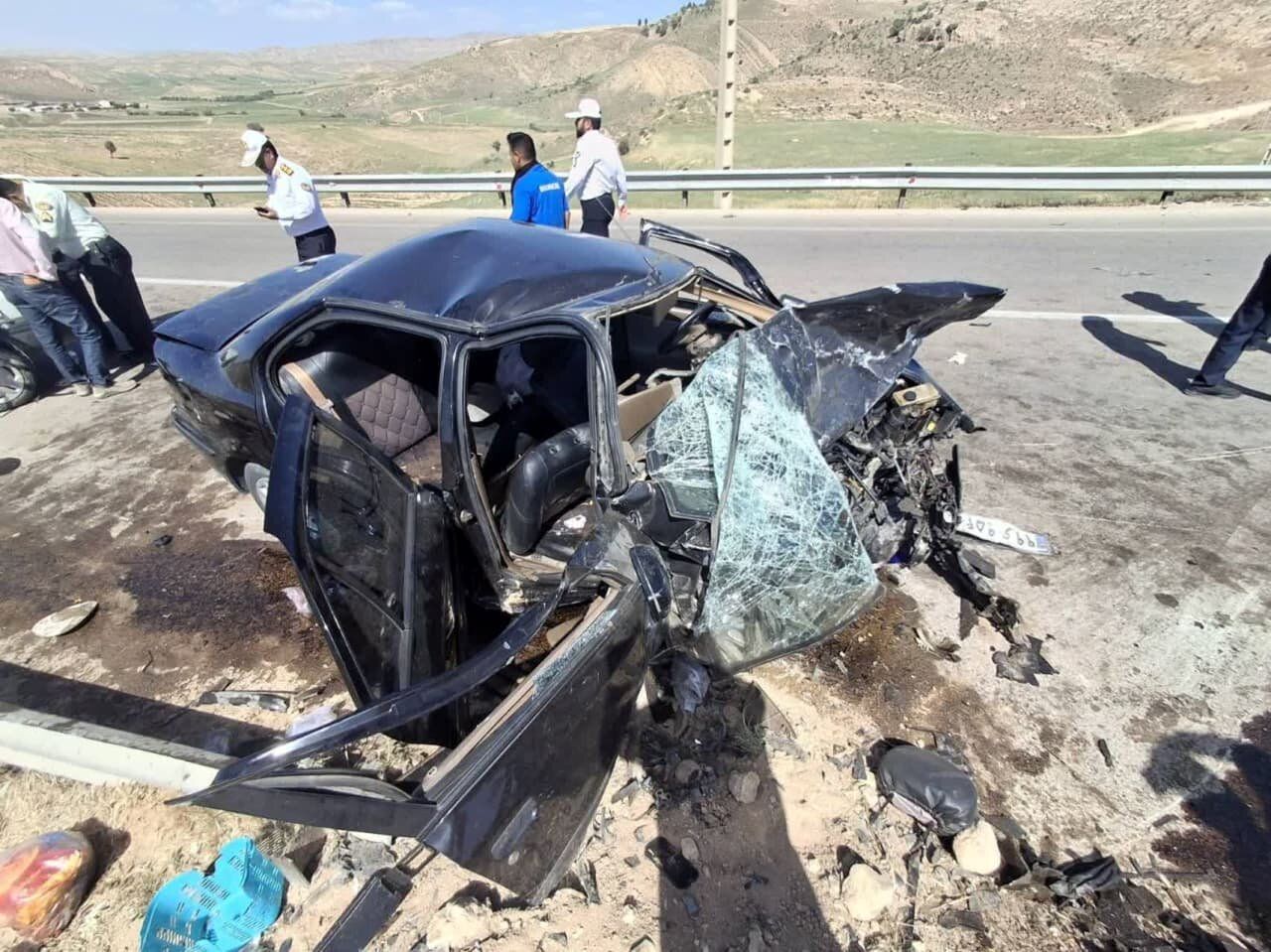 جزئیاتی از تصادف مرگبار در محور کرمانشاه ایلام + تصاویر