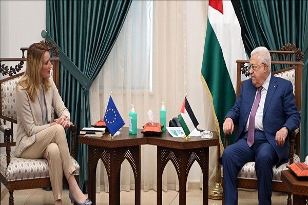 دیدار و رایزنی محمود عباس با رئیس پارلمان اروپا