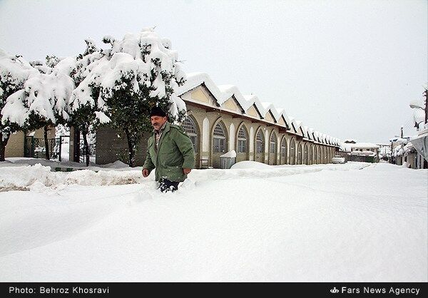 بارش برف سنگین در مازندران