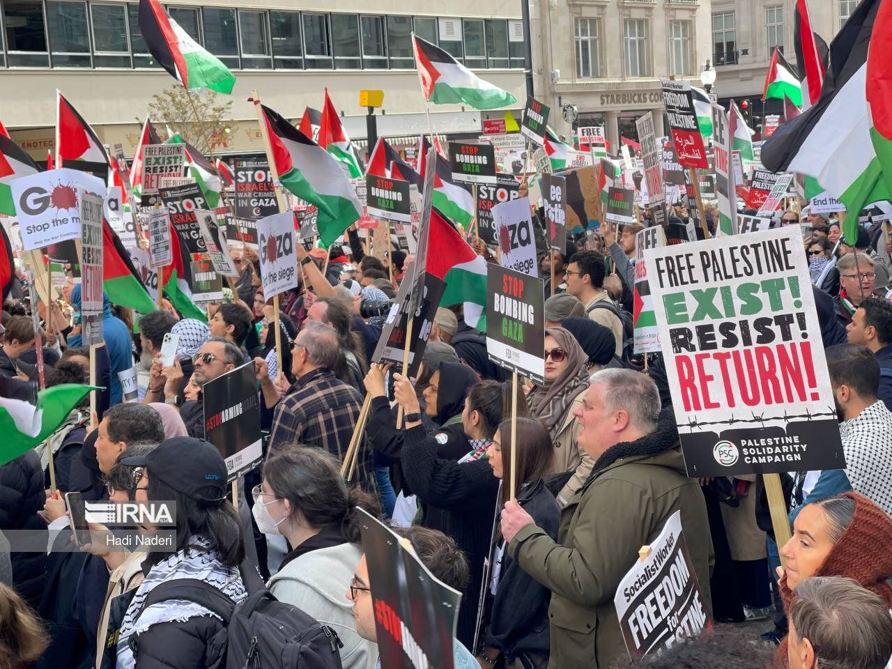 تظاهرات حامیان حماس در لندن