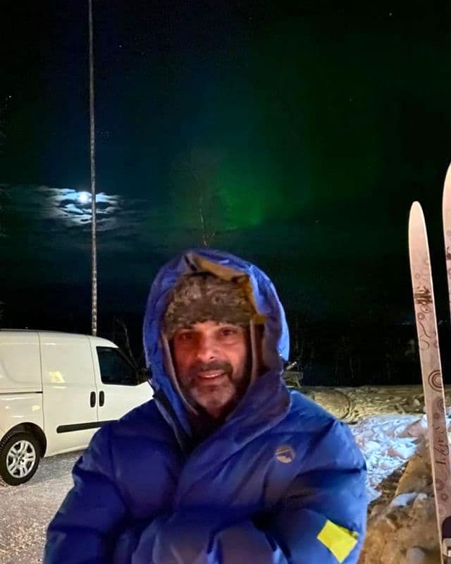 پیمان معادی در سرمای -۲۸ درجه قطب شمال+ عکس
