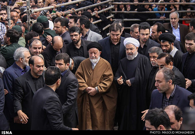 تشییع پیکر مادر رئیس جمهور  به روایت 10 عکس