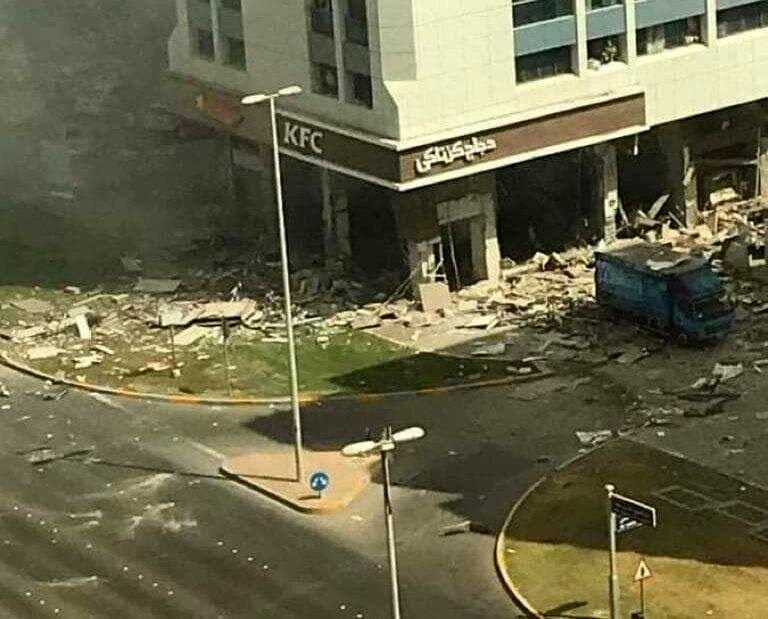 جدیدترین عکس‌ها از انفجار در ابوظبی بعد از ورود هواپیمای اسرائیلی