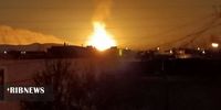 آتش‌سوزی در خط انتقال گاز سراسری کشور در شهرستان بروجن + فیلم
