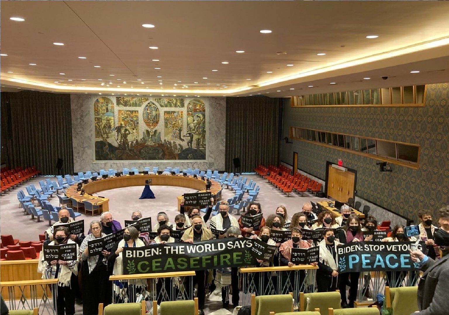 دعای خاخام‌های یهودی در سازمان ملل درباره غزه + فیلم