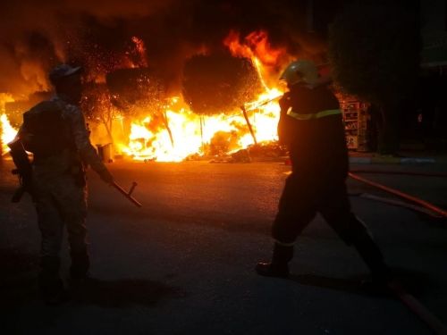 تصاویری تازه از انفجار و آتش‌سوزی در اطراف بین‌الحرمین + فیلم