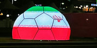 نقش پرچم ایران در خیابان‌ های قطر+ تصاویر
