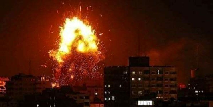 بمباران یک پایگاه مقاومت در غزه توسط اسرائیل+ فیلم