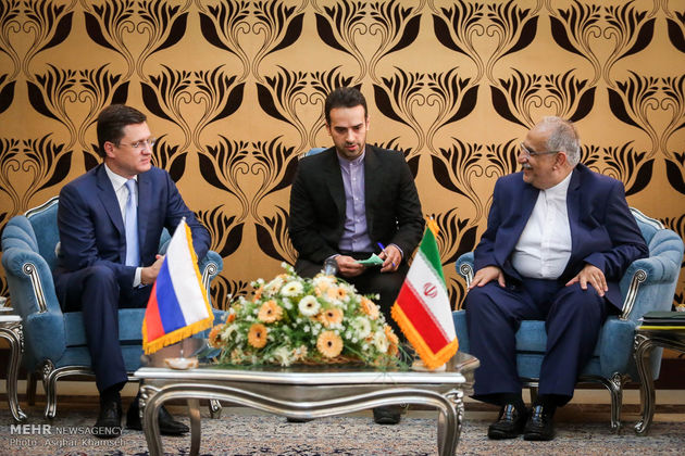 دیدار وزیر انرژی روسیه با وزیر اقتصاد ایران