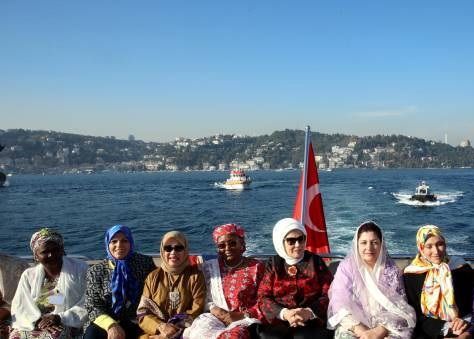 همسر جهانگیری در ضیافت ناهار همسر اردوغان + عکس