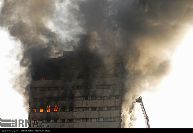 آتش سوزی در ساختمان پلاسکو تهران