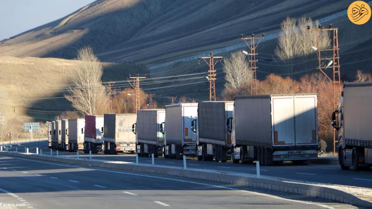 صف ۱۰ کیلومتری کامیون‌ها در گذرگاه مرزی ایران و ترکیه!/  در گمرک «اسن‌دره» چه خبر است؟+ عکس