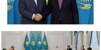 عکس دیدار بدون ماسک و فاصله اجتماعی ظریف  با رئیس جمهور قزاقستان