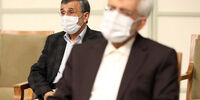 حضور احمدی نژاد در دیدار با رهبر انقلاب/ او پشت سر جلیلی نشست+ عکس