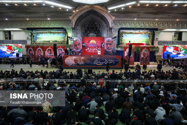 تصاویر مراسم عزاداری شهادت سردارسلیمانی در مصلی امام خمینی(ره)