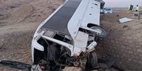مرگ 6 مسافر در پی واژگونی اتوبوس مشهد-قزوین+فیلم