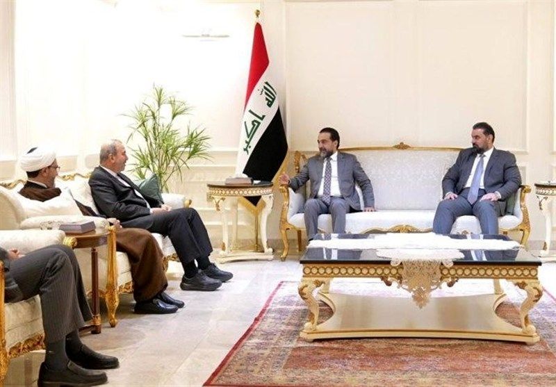 سفیر ایران با رئیس پارلمان جدید عراق دیدار کرد + عکس