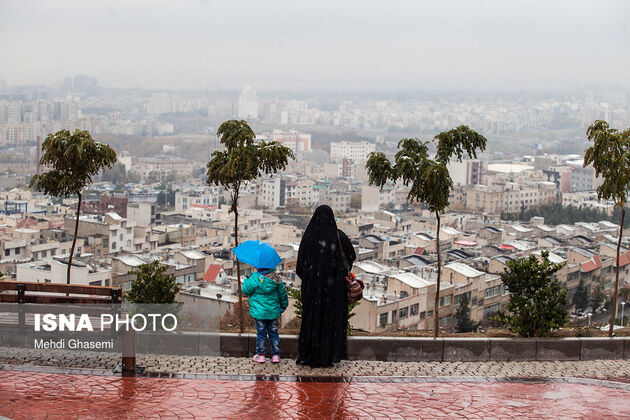 نخستین برف پاییزی تهران