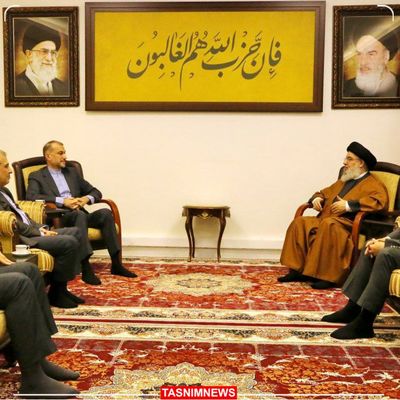 فوری/ امیرعبداللهیان به دیدار سید حسن نصرالله رفت/ ملاقات مهم با دبیرکل حزب الله در لبنان