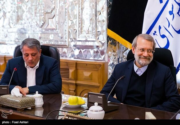 دیدار اعضای شورای شهر تهران با رئیس مجلس