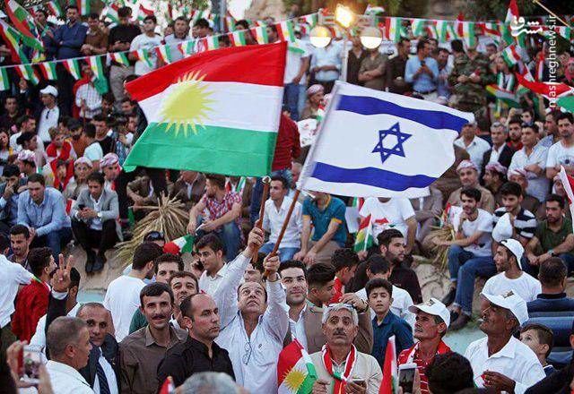 پرچم اسرائیل در خیابان های اربیل کردستان عراق بالا رفت + عکس