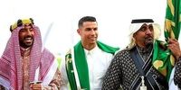 پوشش متفاوت رونالدو در رقص شمشیر عربستانی‌ها +فیلم