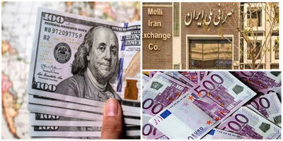  قیمت دلار و یورو در صرافی ملی امروز یکشنبه 26 فروردین 1403 