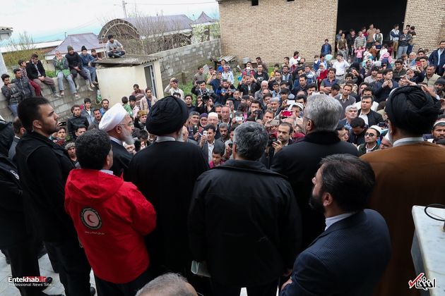 بازدید رئیس جمهور از مناطق سیل زده آق قلا