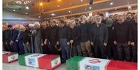 پیکر مطهر سردار ربانی، همسر و فرزند شهیدش در آغوش خاک آرام گرفت