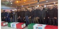 پیکر مطهر سردار ربانی، همسر و فرزند شهیدش در آغوش خاک آرام گرفت