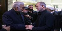  پزشکیان در کنار ناطق نوری در مراسم ختم پدر محمدباقر ذوالقدر +عکس