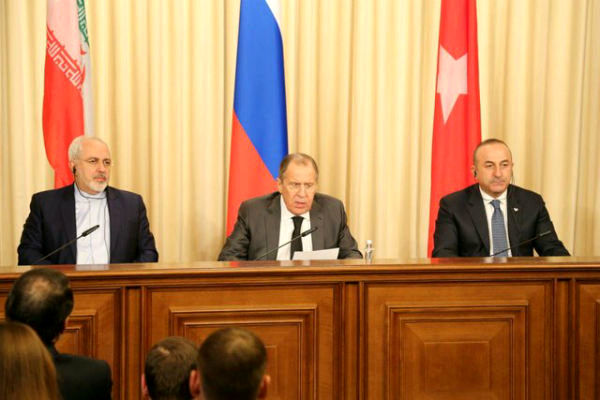 نشست وزرای خارجه ایران، روسیه و ترکیه با نماینده سازمان ملل در امور سوریه
