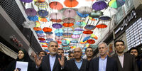 بازدید وزیر فرهنگ و ارشاد اسلامی از کتاب فروشی‌های خیابان انقلاب