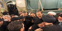 عکس: فرزند رهبر شهید انقلاب در آغوش سیدحسن خمینی