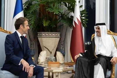رایزنی رئیس جمهور فرانسه و امیر قطر درباره غزه