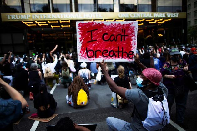 تصاویر منتخب اعتراضات سراسری آمریکا (۲)| «نمی‌توانم نفس بکشم»